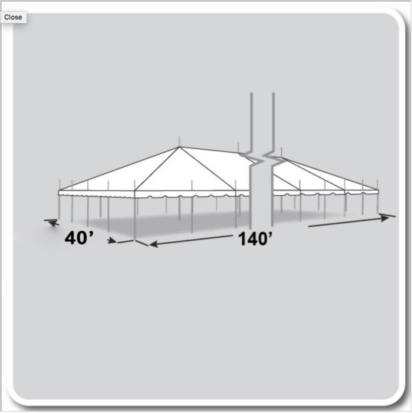 40x140 Pole Tent