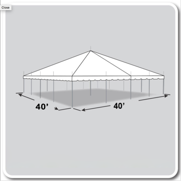 40x40 High Peak Pole Tent