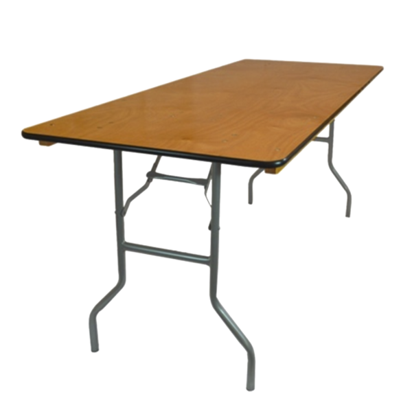 6 ft Rectangular Wood Table