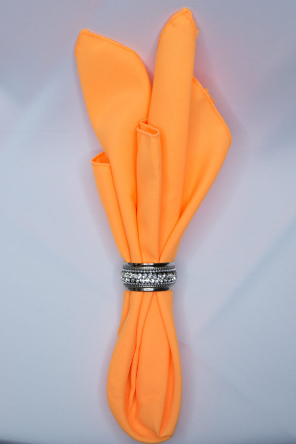 Neon Orange Polyester Linen