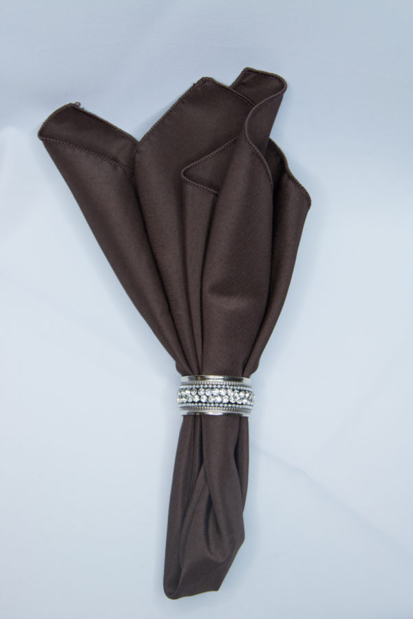 Chocolate Polyester Linen