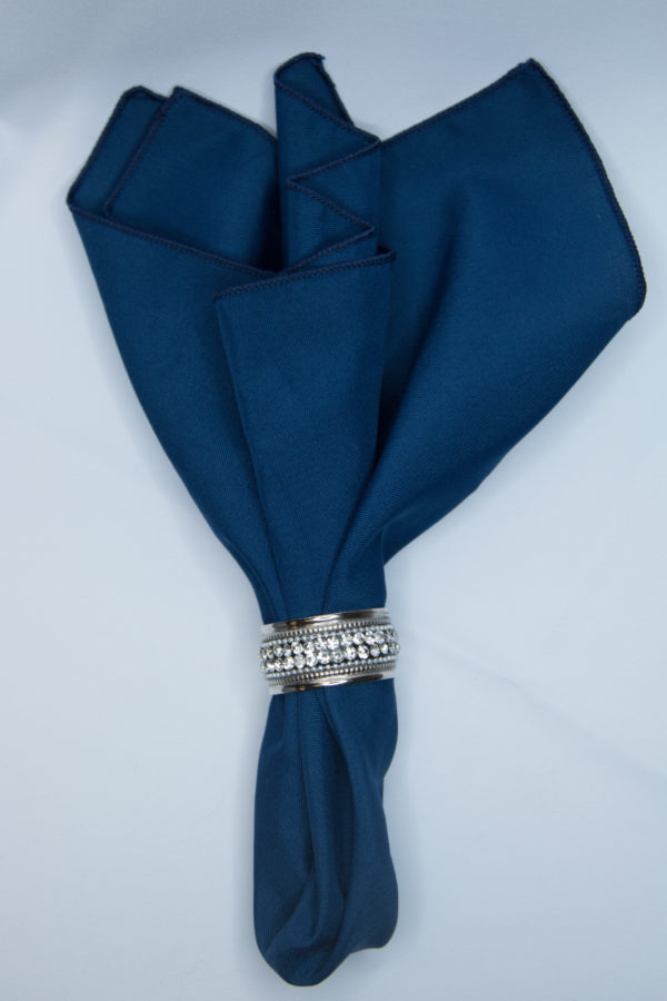 Navy Polyester Linen