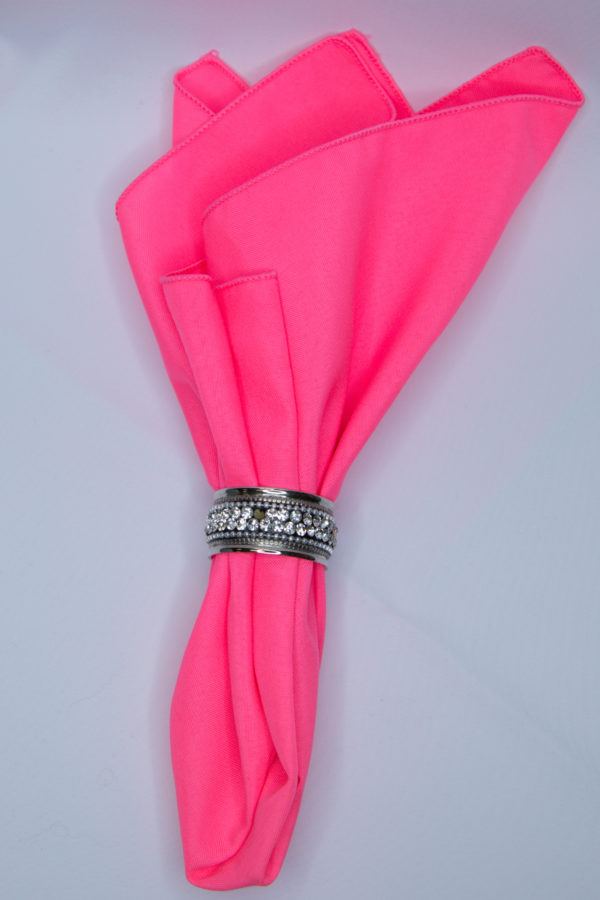 Neon Pink Polyester Linen