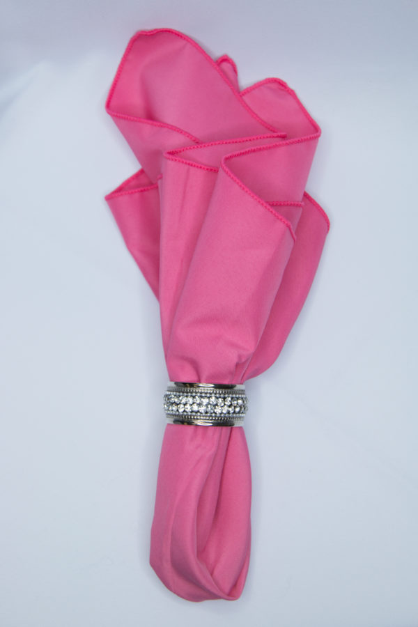 Hot Pink Polyester Linen