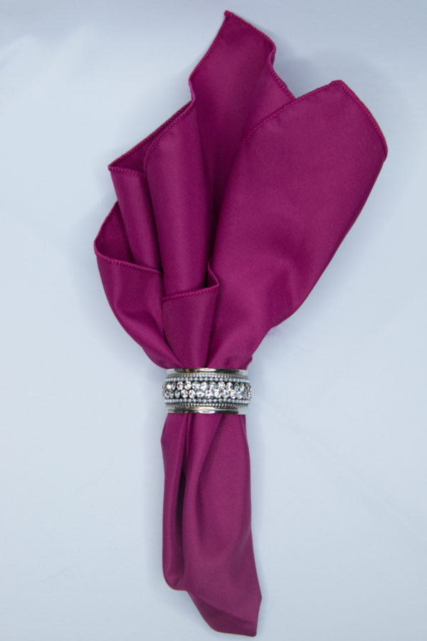 Magenta Polyester Linen