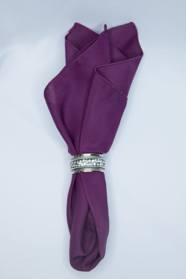 Aubergine Polyester Linen