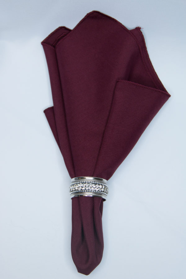 Burgundy Polyester Linen