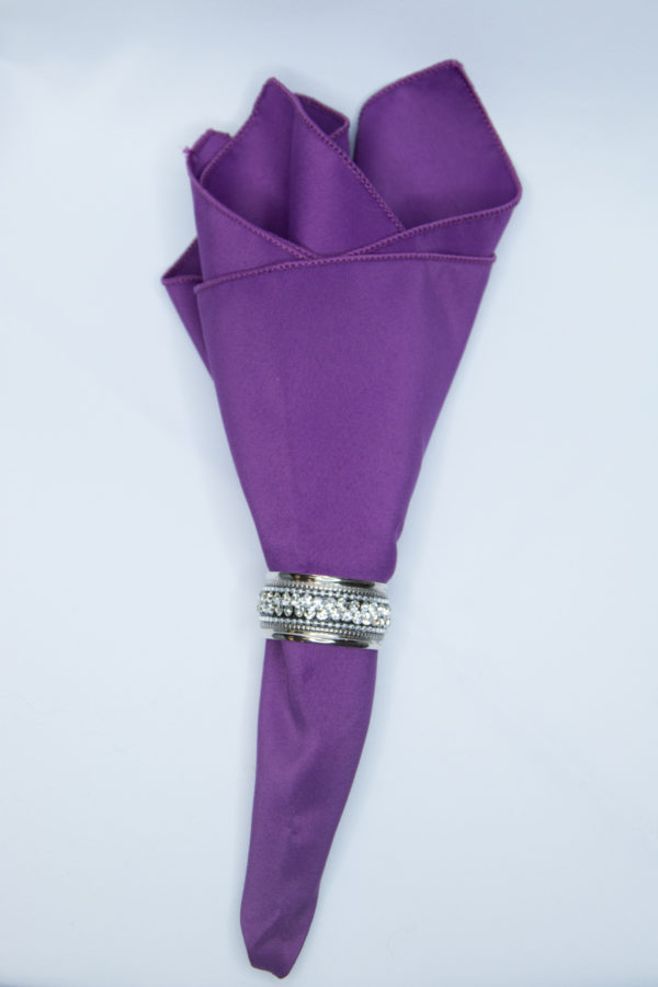 Plum Polyester Linen