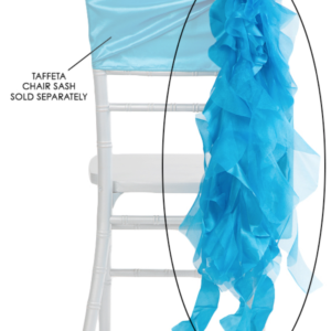 Aqua Curly Willow Chair Sash