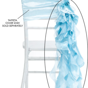 Baby Blue Curly Willow Chair Sash