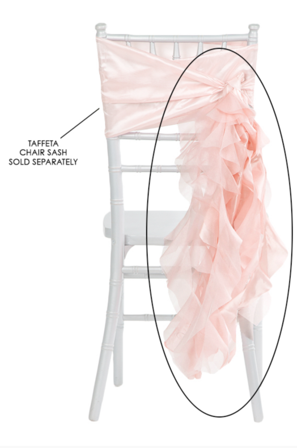 Blush Curly Willow Chair Sash