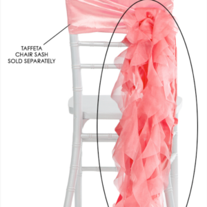 Coral Curly Willow Chair Sash