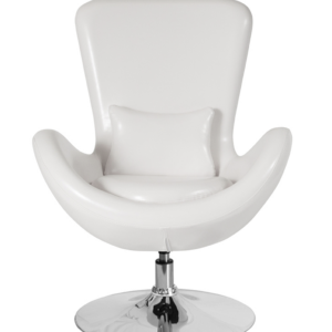 White Leather Egg Chair