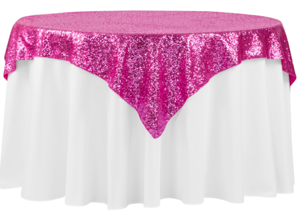 Fuchsia Sequin Linen