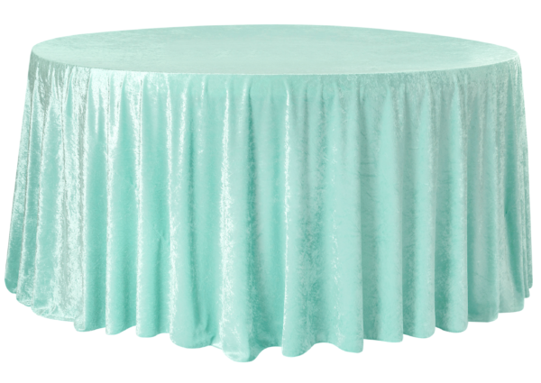 Light Turquoise Velvet Linen