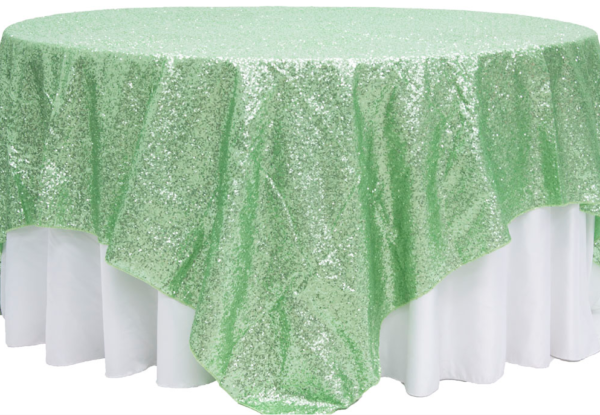 Mint Green Sequin Linen