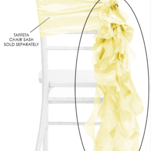 Pale Yellow Curly Willow Chair Sash