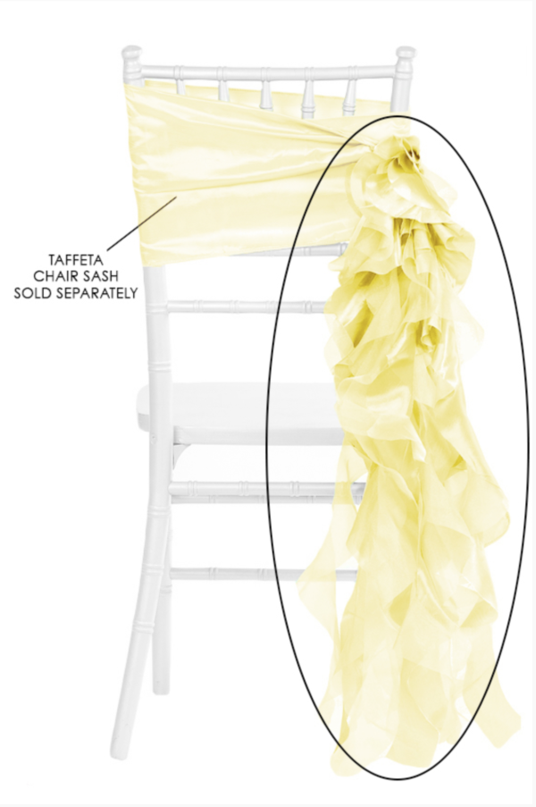 Pale Yellow Curly Willow Chair Sash