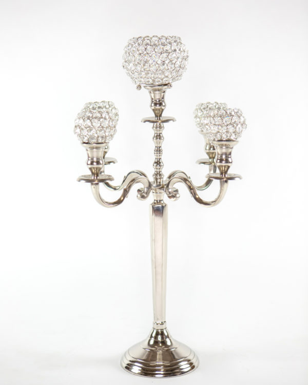 27" Silver Candelabra