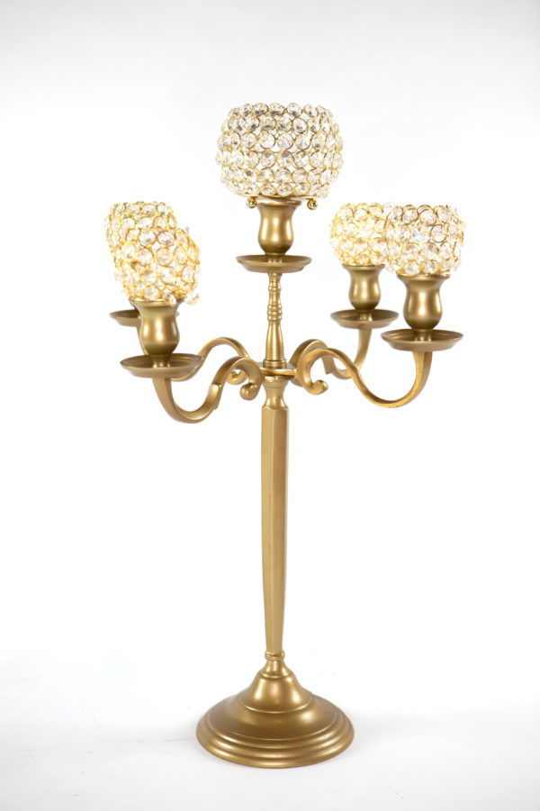 27" Matte Gold Candelabra