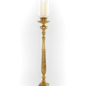 44" Gold Wood Candle Stick