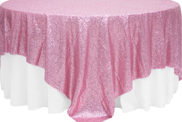 Pink Sequin Linen