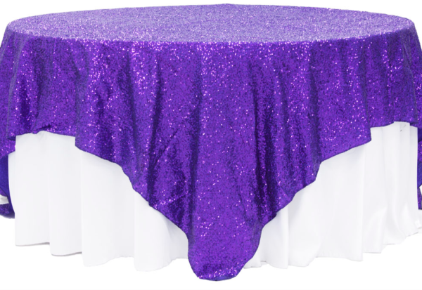 Purple Sequin Linen