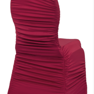 Red Spandex Ruched Chair Cover