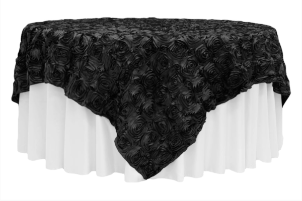 Black Rosette Linen