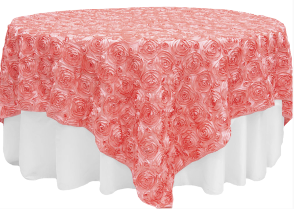 Coral Rosette Linen