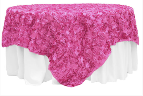 Fuchsia Rosette Linen