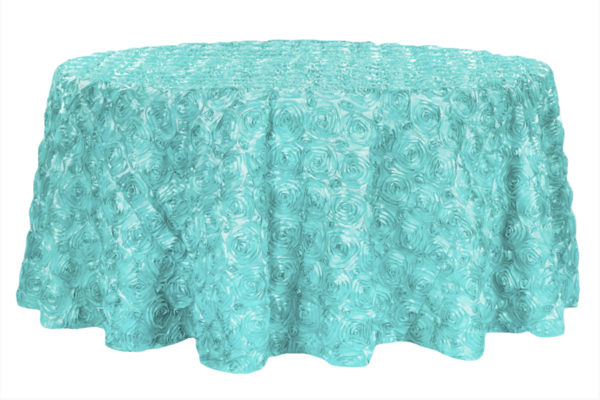 Light Turquoise Rosette Linen