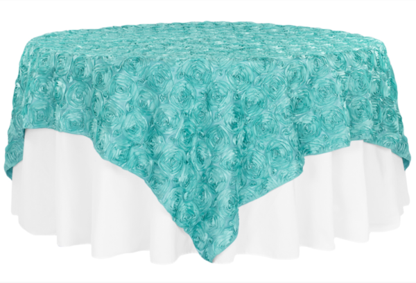Light Turquoise Rosette Linen