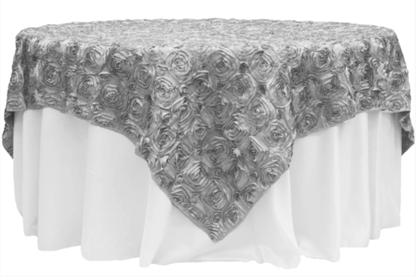 Silver Rosette Linen