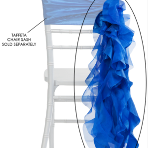 Royal Blue Curly Willow Chair Sash