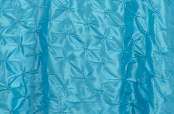 Aqua Blue Pinchwheel Linen