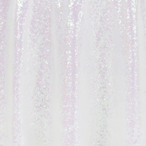 Iridescent White Sequin Linen