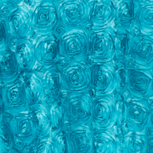 Aqua Blue Rosette Linen