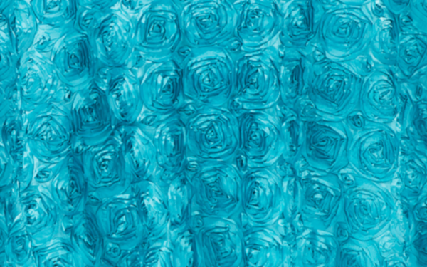 Aqua Blue Rosette Linen