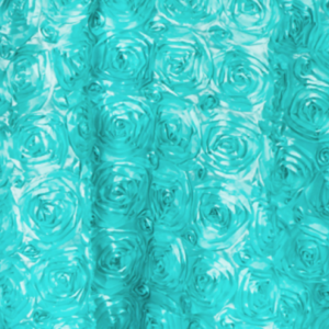 Light Turquoise Rosette Linen