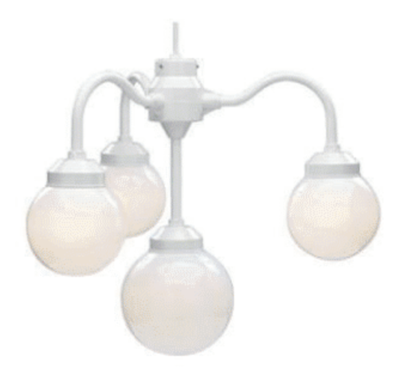 globe chandelier tent light rental