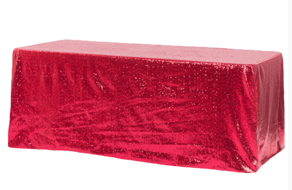 Apple Red Sequin Linen