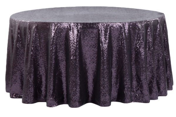 Eggplant Sequin Linen