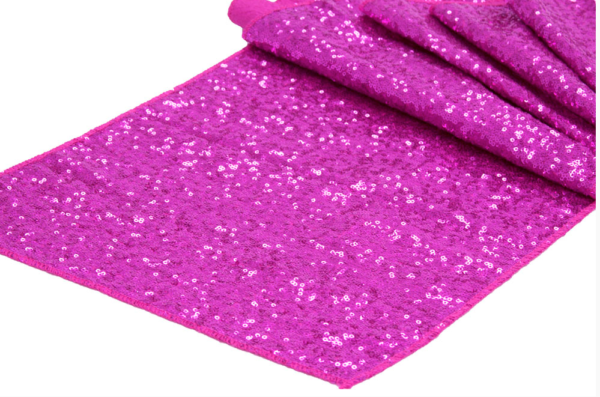 Fuchsia Sequin Linen