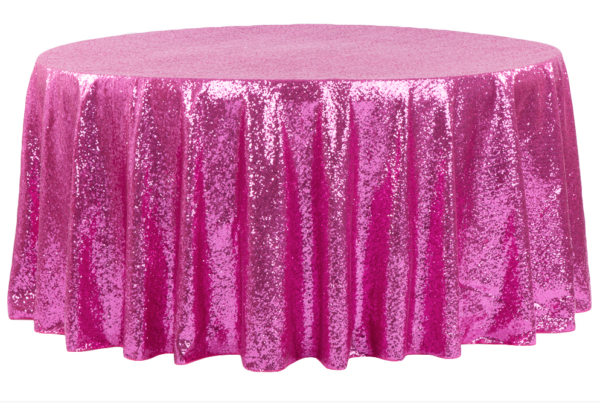 Fuchsia Sequin Linen