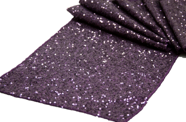 Eggplant Sequin Linen