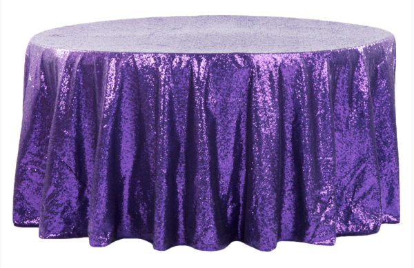 Purple Sequin Linen