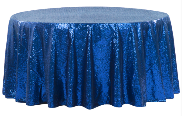 Royal Blue Sequin Linen