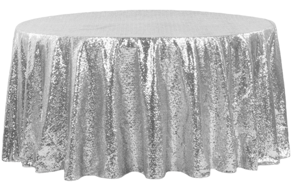 Silver Sequin Linen