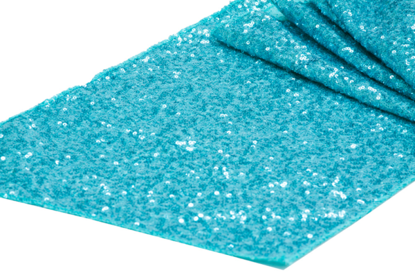 Turquoise Sequin Linen